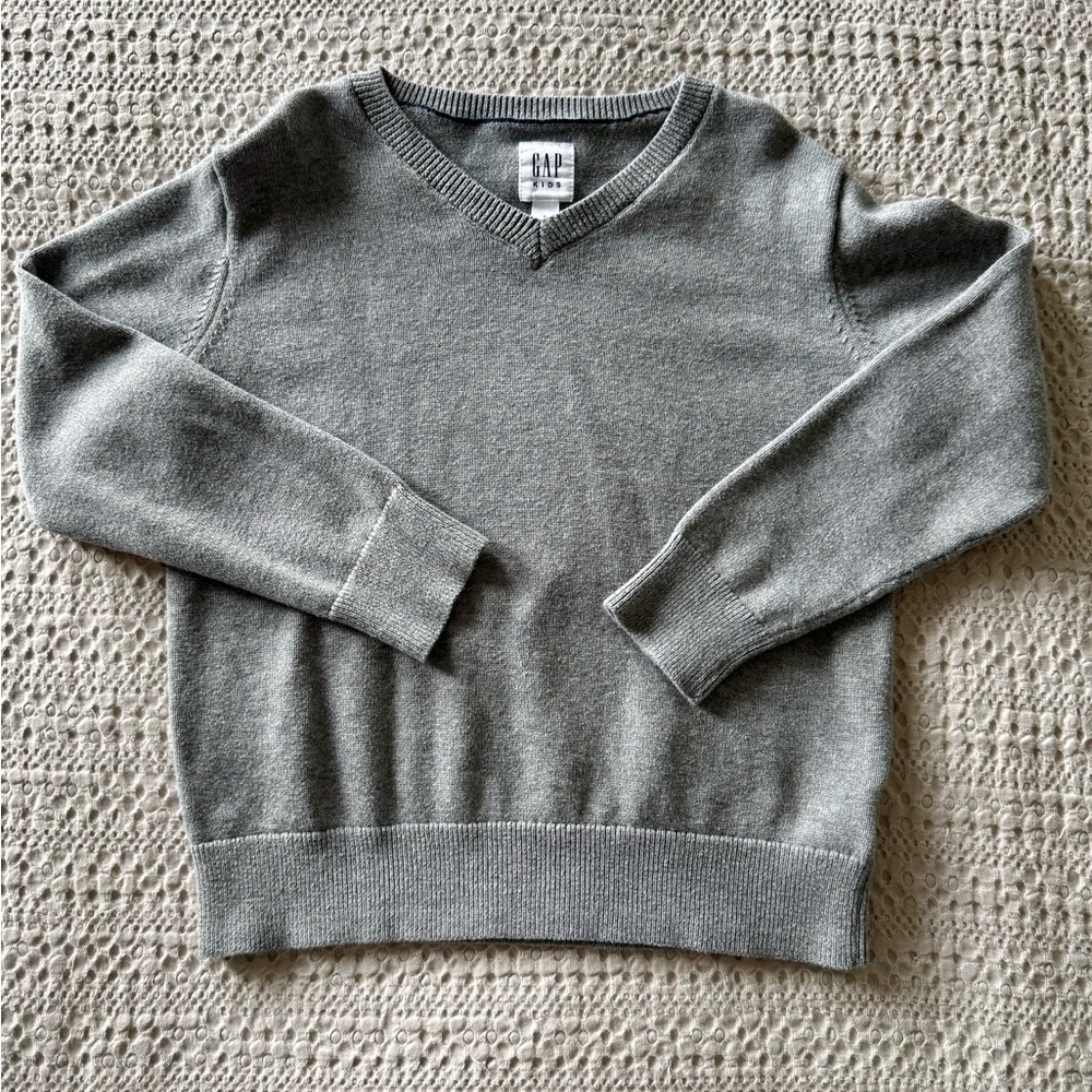 GAP Charcoal V-Neck Boys Sweater